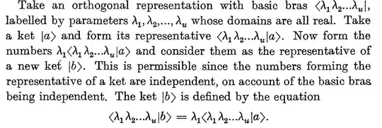 Image from Chapter 3 of Principle of Quantum Mechanics by P.A.M. Dirac