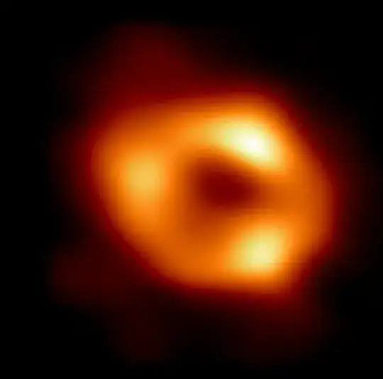 Picture of black hole Sagittarius A* made public by the EHT collaboration on May 12, 2022