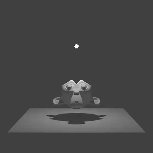 Animation demonstrating the effect of lamp size on shadow sharpness