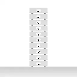 A stack of 10 weighing scales