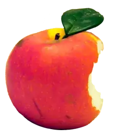 Apple with bite