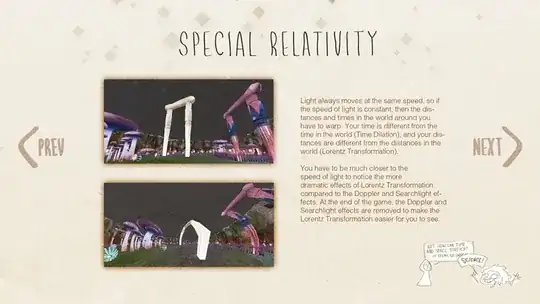 screenshot depicting the distortions