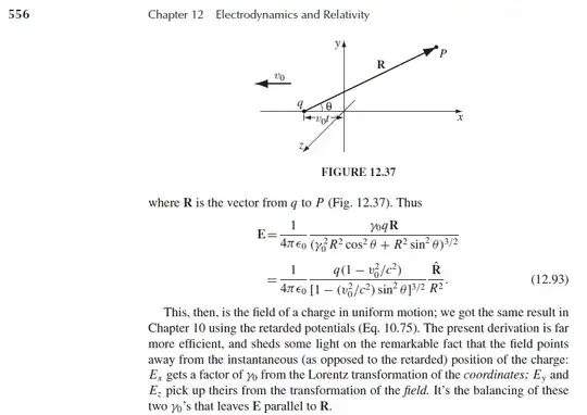 Relativistic E field