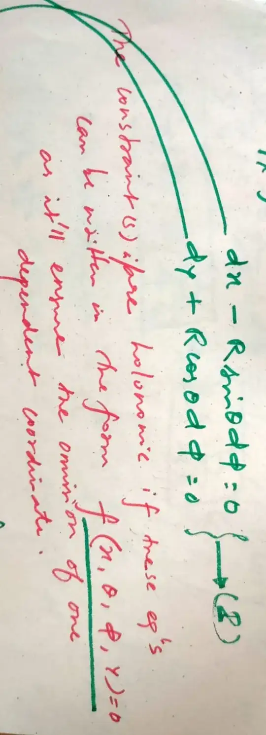 These are the constraint equations