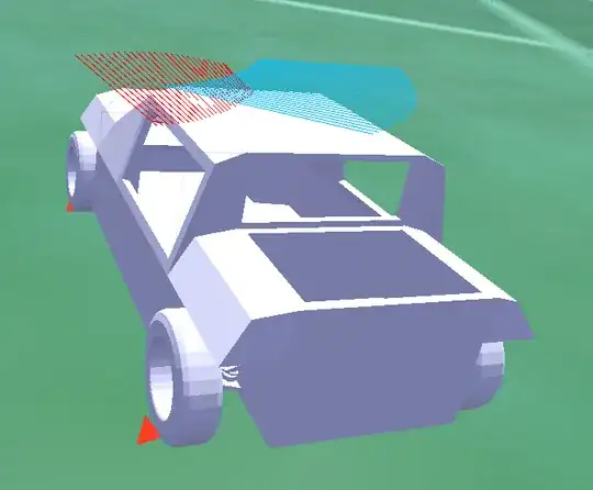 image of two vectors above the car