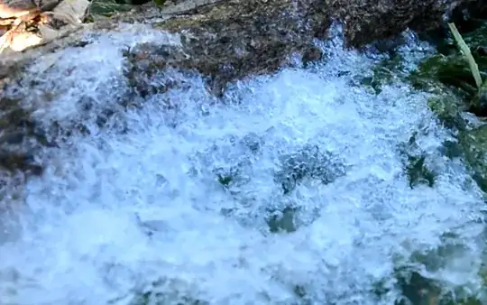 Unstructured ice accumulates on the ground