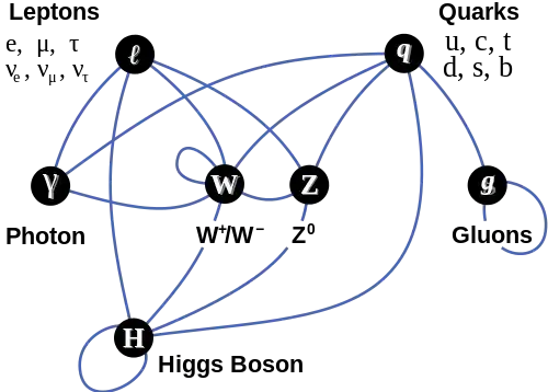 Standard model interactions
