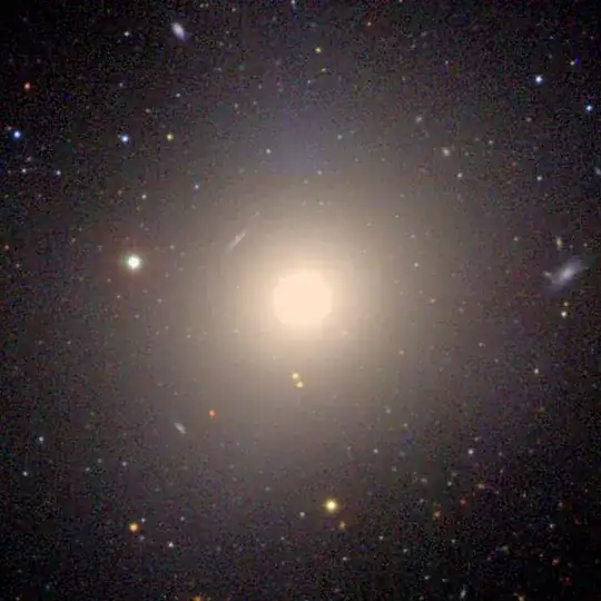 E0 galaxy M89. (Credit SDSS)
