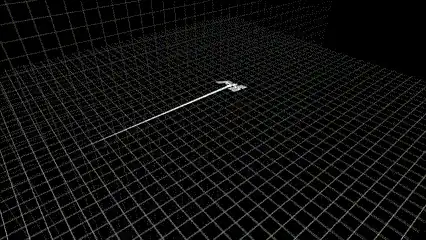 First curved space depiction