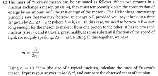 Prob 1.2 of Griffith's "Introduction to Elementary Particles" 2nd ed.
