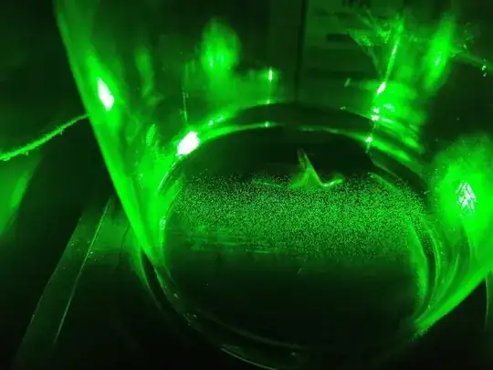 Isopropanol mist observed in container