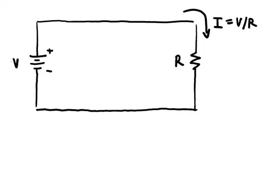 battery in series with resistor