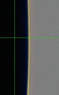 rather vague diffraction pattern.