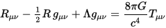 the left hand side is the effect on geometry, the right hand side is the matter-energy content
