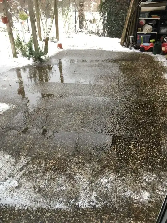 water on the terrace