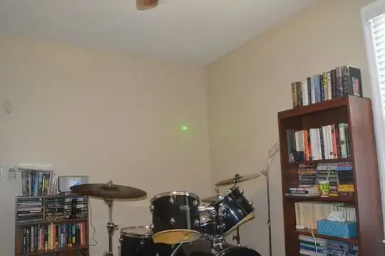 laser spot viewed from across room