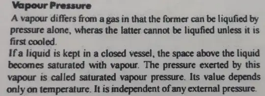 vapour pressure
