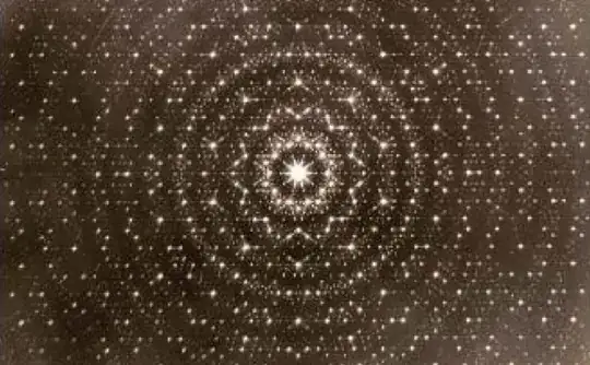 Mackay's simulated diffraction pattern from a Penrose tiling