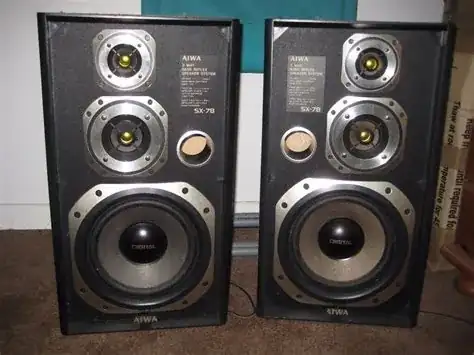 Audio speakers with tweeter, midrange, woofer. From a now-removed "for sale" listing.