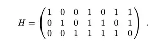 Parity matrix