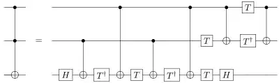 3 qubit construction of Toffoli
