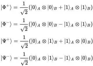 The 4 bell states