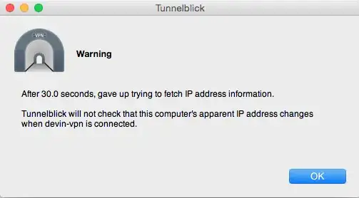 tunnelblick error