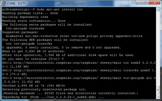 screenshot of terminal install of Tor