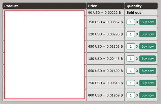 Screenshot of another store with only minor display differences