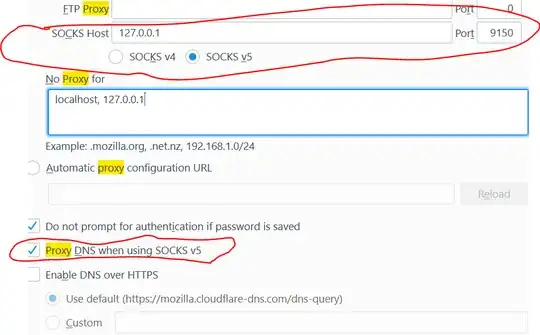 FireFox proxy Settings with TOR Browser