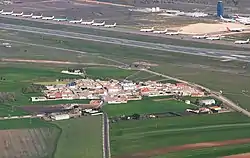 Aerial view of Villar del Pozo, located near the Ciudad Real Airport.