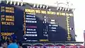 Adelaide Oval's famous scoreboard at the end of the game