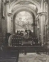 A mural painting in the Cathedral of Zacatecas, photo of the late 19th century