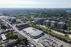 Aerial view of the residentional buildings in Davenport (2022)