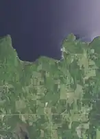 Upper Mink River at the far lower left