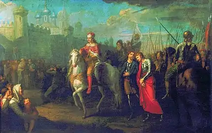 Alexander Nevsky in Pskov after his victory over the Germans (1793)