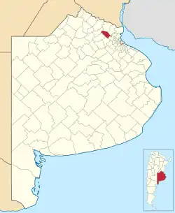 location of Exaltación de la Cruz Partido in Buenos Aires Province