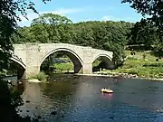 Barden Bridge, River Wharfe54°0′45.32″N 1°55′19.15″W / 54.0125889°N 1.9219861°W / 54.0125889; -1.9219861