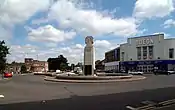 Beckenham War Memorial, with the Odeon cinema in the background