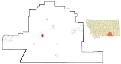 Location of St. Xavier, Montana