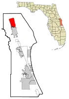 Location in Brevard County and the state of Florida