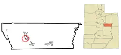 Location in Carbon County and the State of Utah