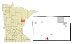 Location of the city of Moose Lakewithin Carlton County, Minnesota