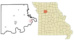 Location of De Witt, Missouri