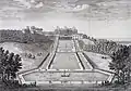 Estampe d'Israël Silvestre représentant la Grande Perspective de Meudon depuis le tapis vert. Vers 1685.