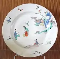 Chantilly porcelain plate, Kakiemon style, 1725–1751.
