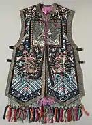 Women's waistcoat-like xiapei, Qing dynasty, late 19th century.