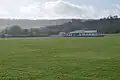 Sports Ground field and club house, with the bowling green to the left