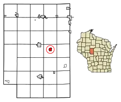 Location of Loyal in Clark County, Wisconsin.