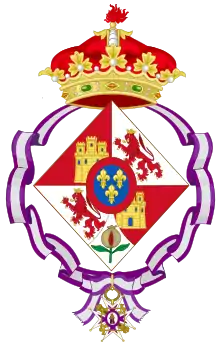 Coat of arms used before her marriage